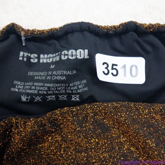 NEW It's Now Cool Gathered Tie Pant bikini Lurex, M - Picture 7 of 12